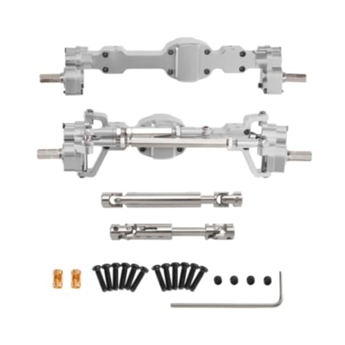 RC Auto Vorder Und Hinterachse Set Vorder Und Hinterachse Brücke für C8815 1:10 DIY Zubehör, Silber RC Auto Vorder Und Hinterachse Set Vorder Und Hinterachse Brücke für C8815 1:10 DIY Zubehör, Silber von Generic