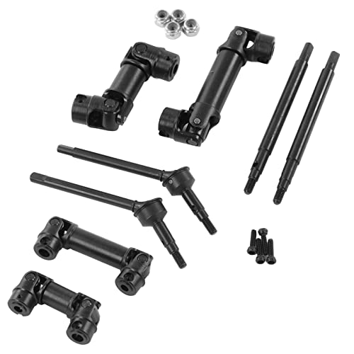 RC Auto Vorne Hinten CVD Set Antriebswelle Ersatz 1/18 Fernbedienung Fahrzeug Zubehör für Traxxas TRX4M Fans (Black) von Generic