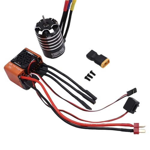 RC Bürstenloser Motor ESC, 4300 KV 3,175 Mm Welle mit 60A Bürstenloser Kombination 4 Pole 12 Slot Design High Torsion für 1/10 1/12 RC -Auto -LKW RC Bürstenloser Motor ESC, 4300 KV 3,175 Mm Welle mit 60A Bürstenloser Kombination 4 Pole 12 Slot Design High Torsion für 1/10 1/12 RC -Auto -LKW von Generic