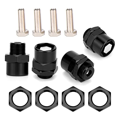 RC Car Hex Hub Adapter, 12 Mm Bis 17 Mm Rad Hex Hub Adapter Konvertierungsadapter Zubehör für Sakura D4 HSP 94123 1/10 Auto (Black) von Generic