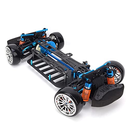 RC-Car-Rahmen, Kohlefaser-Chassis, Motorbasis aus Aluminiumlegierung, Allradantrieb für TT01/TT01E, mit 4 Stoßdämpfern, Dämpfer, Verhindert Kratzer von Generic