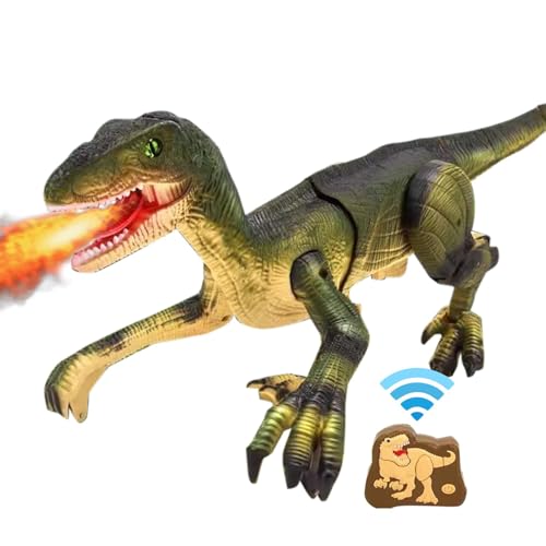 RC-Dinosaurier, Ferngesteuerter Dinosaurier | Interaktives Dinosaurierspielzeug mit Sound und Fernbedienung - Lernspielzeug, das Sich dreht und wedelt, Roboter-Dinosaurierspielzeug für Kinder von Generic