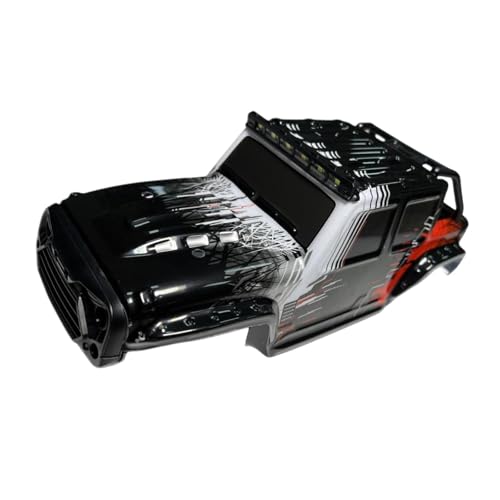 RC -Karosserie -Hobby -Spielzeugfahrzeug -ACCS Kinder Erwachsene Geschenke für 4WD -Modell Teil RC -Karosseriezubehör für 16101p 16102, Schwarz Rot von Generic