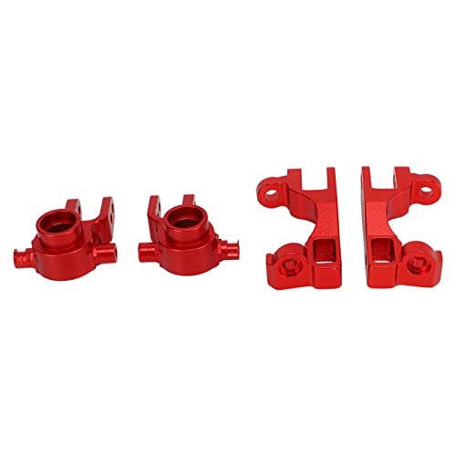 RC-Lenkbecher-C-Block-Set, RC-Auto-C-Block, Rostfrei, Leicht zu Entfernen, Zuverlässige Aluminiumlegierung für Schlitten für 1/10 RC-Autos (Rot) von Generic