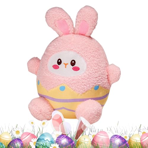 Rabbit Umarmungs-Spielzeug, 25 cm, Baby-Spielzeug aus Plüsch mit einem hängenden Bein, weicher Spielzeughase 25 cm, blau rosa von Generic