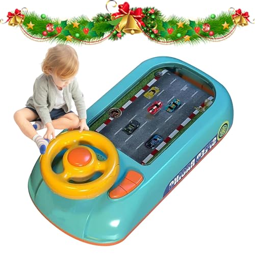 Racing Adventure Car Steering Wheel, Car Racing Adventure Toy with Steering Wheel, Driving Toys for Toddlers 4-6, Race Car Toy with Music and Vehicle Sound Effects (Green) von Generic