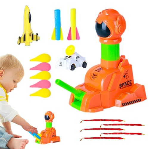 Raketenstart-Set, Raketenstart-Spielzeug,Autostartspielzeug für Kinder - Lustiges Raketenauto-Startspielzeug für den Strand, enthält 2 Raketen, 1 Auto, 1 Flugzeug, 5 runde und Lange Luftballons von Generic