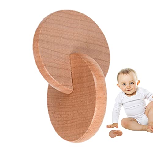 Rassel, Smooth Baby Grip Toy Hölzernes sensorisches Spielzeug für Kleinkinder, Holz Baby Neugeborenes Spielzeug für Kleinkind und Mädchen Geschenke von Generic