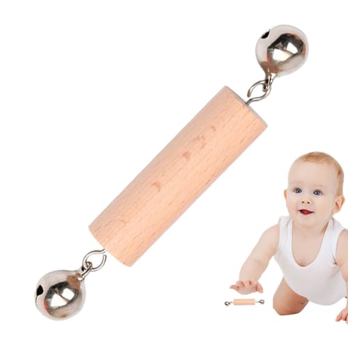 Rassel aus Holz | Ineinandergreifende Scheiben Babyspielzeug aus Holz für Trainingsgriff | Lustiges Lernspielzeug für 0-3 Kleinkinder, verbessert die Hand-Auge-Koordination von Generic