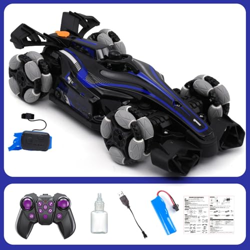 Rc Racing Drift Racing Spray Gesture Sensing Stunt Auto Junge Spielzeug Auto Trompete SCg262 (Blue, 25x12.5x6.5cm) von Generic