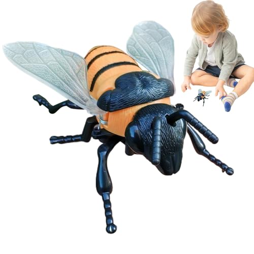 Realistic Bee Figure Honeybee - Uhrwerk-Tierfiguren | Realistische Bienenfigur, Honigbienenfiguren, Bienenmodell, gefälschte Bienen, Tierfiguren, Spielzeug für im Alter von 3–5 Jahren von Generic