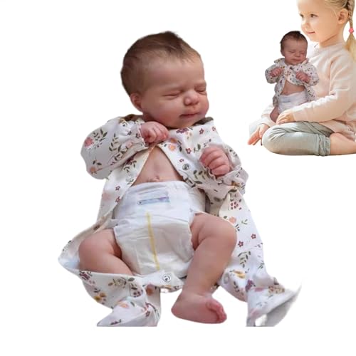 Reborn-Puppe Für Kleinkinder – Pädagogische Kinderpuppe, 19-Zoll-Schlafsimulationspuppenspielzeug Für Und Mädchen, Realistische Reborn-Puppen | Weiche Ganzkörper-Kleinkindpuppe, Süße Realistisc von Generic