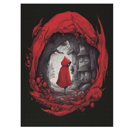 Red Riding Hood - 1000 Teile Puzzle – - Hochauflösendes - Gelegenheitsspiel – 1000 Teile Holzpuzzle 500 PCS von Generic