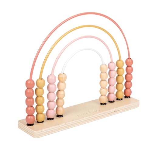 Regenbogen-Boho-Kinderzimmerdekoration und Spielzimmerdekor, Mathematik-Kleinkindspielzeug, Montessori-Spielzeug, ästhetisches modernes pädagogisches Holzspielzeug (2 (Watermelon Red, 27x22x6.4) von Generic