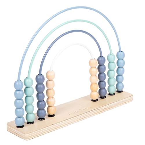 Regenbogen-Boho-Kinderzimmerdekoration und Spielzimmerdekor, Mathematik-Kleinkindspielzeug, Montessori-Spielzeug, ästhetisches modernes pädagogisches Holzspielzeug (2 Farben) (Sky Blue, 27x22x6.4) von Generic