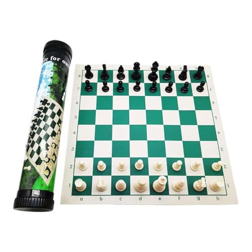 Reiseschachspiel, Roll-up-Schachbrett-Set, tragbar, Reisebrettspiele, für Anfänger, 43cmx8cmx8cm Reiseschachspiel, Roll-up-Schachbrett-Set, tragbar, Reisebrettspiele, für Anfänger, 43cmx8cmx8cm von Generic