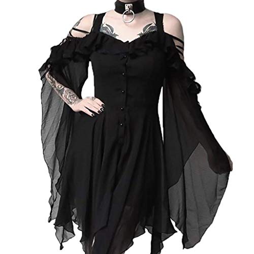 Renaissance Retro Partykleid Hexenkleid Elegant Cosplay Kleider Für Halloween Karneval Karneval Fasching Kostüm Maxikleid Vampir Böse Uniform Party langer Umhang Damen Halloween Kostümparty für Damen von Generic