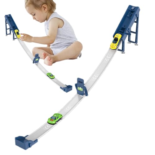 Rennstrecke, Auto Rampenspielzeug | Bildungsspielzeug für Bildungsauto | Catapult Track Toy mit 2 -Auto zum unterhaltsamen Lernen, interaktive Rennwagenstrecke von Generic