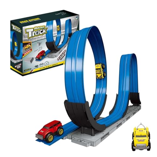 Rennstrecke, Slotcar-Set | Tragbares Spielzeug-Schienenauto - Auto-Track-Spielset, Auto-Rennspiele, Fahrzeug-Set-Spielzeug, Track-Auto-Spielzeug für stundenlangen Spaß und Entspannung von Generic