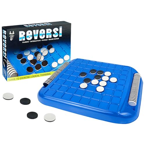 Reversi Strategiespiel – Othello Schachset 2 Spieler | Pädagogisches Schwarz-Weiß Schachspiel, Kompaktes Reisebrettspiel, Fördert strategisches Denken, Hand-Auge-Koordination Problemlösungsfähigkeiten von Generic