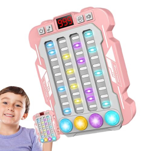 Rhythm Game Machine, Musical Rhythm Electronic Board Spiel | Lernspielzeug Maschine Musikspiele | Einstellbare Modi Light Button Tanzmaschine Puzzle Herausforderung Spiel von Generic