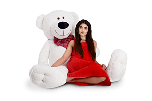 Teddybär, XXL Kuschelbär, 180cm groß Plüschbär, Weißer Teddybär von Generic