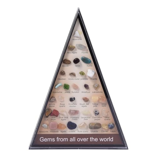 Rock Sammler-Kit - pädagogisches Edelstein-Set, Geologie-Werkzeuge für Kinder | 36 Stück beschriftet mit beschriftetem Fels, bunte Mineralproben-Sortiment mit Informationskarte für Rock Sammler-Kit - pädagogisches Edelstein-Set, Geologie-Werkzeuge für Kinder | 36 Stück beschriftet mit beschriftetem Fels, bunte Mineralproben-Sortiment mit Informationskarte für von Generic