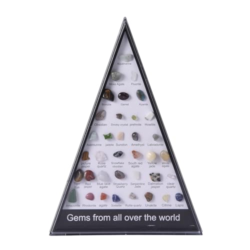 Rock Sammler-Kit - pädagogisches Edelstein-Set, Geologie-Werkzeuge für Kinder | 36 Stück beschriftet mit beschriftetem Fels, bunte Mineralproben-Sortiment mit Informationskarte für Rock Sammler-Kit - pädagogisches Edelstein-Set, Geologie-Werkzeuge für Kinder | 36 Stück beschriftet mit beschriftetem Fels, bunte Mineralproben-Sortiment mit Informationskarte für von Generic