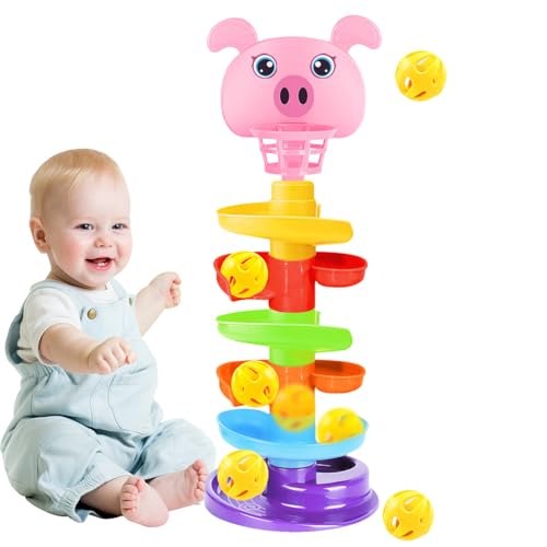 Rolling Ball Tower – Lernspielzeug, Baby-Stapelspiel, Lernspiel | Niedliches mehrstufiges Ballfallspiel mit 5 Kugeln und abnehmbaren Schichten, Entwicklung motorischer Fähigkeiten Rolling Ball Tower – Lernspielzeug, Baby-Stapelspiel, Lernspiel | Niedliches mehrstufiges Ballfallspiel mit 5 Kugeln und abnehmbaren Schichten, Entwicklung motorischer Fähigkeiten von Generic