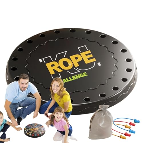 Rope Puzzles – Rätselspiel Aus Holz, Lustiges Puzzle-Set Für Erwachsene Und Kinder | Langlebige Seil-Puzzle-Herausforderung, Lernspielzeug, Denksportaufgabe, Feinmotorikspielzeug, Reisespiel Für Kinde von Generic