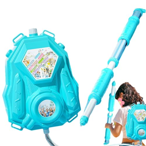 Rucksack Wasserspielzeug,Wasserspielzeug mit Rucksack Tank,Lecksichere ausziehbare Outdoor-Wasserspielzeug Wasserspielzeug Injektor | Kreatives Sommer Outdoor-Spielzeug mit langer Reichweite von Generic