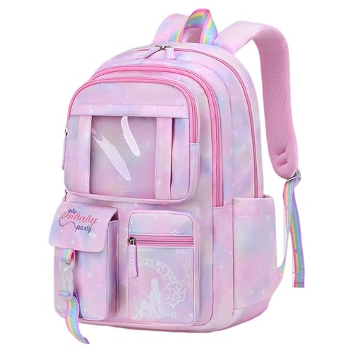 Rucksack für Schulmädchen – akademischer Mädchen-Rucksack, wasserdichter Hasen-Mädchen-Rucksack, große Kapazität, bequeme, leichte Schultaschen, ergonomisch für Kleidung, Federmäppchen, Bücher, Notizb von Generic