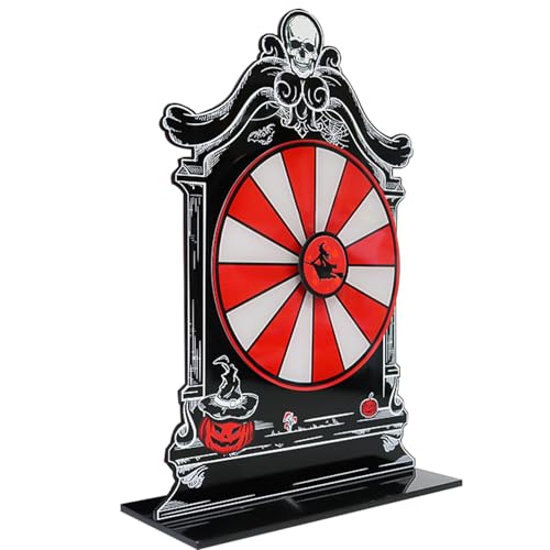 Rueda de premios Halloween,Juego de rueda de premios Spinner de Halloween - Rueda giratoria para juegos de fiesta, suministros para ruedas de la fortuna de mesa - Rueda de premios de Halloween Llamati von Generic