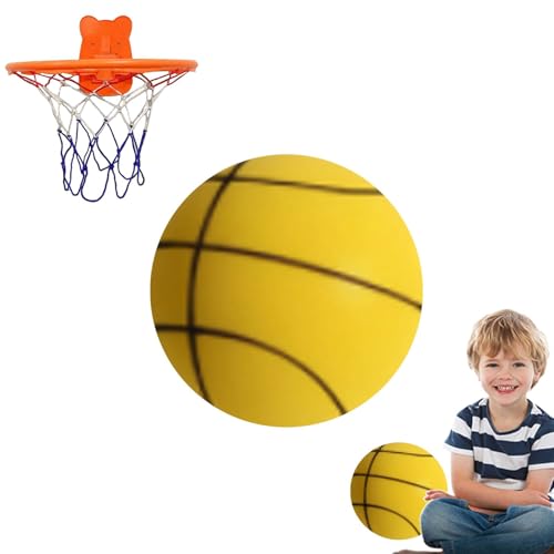 Ruhiger Basketball,Größe 7 Silent Ball Trainingsball Soft Basketball | Unbeschichteter, hochdichter Schaumstoffball, geräuscharmer Basketball-Trainingsball für Verschiedene Indoor-Aktivitäten von Generic