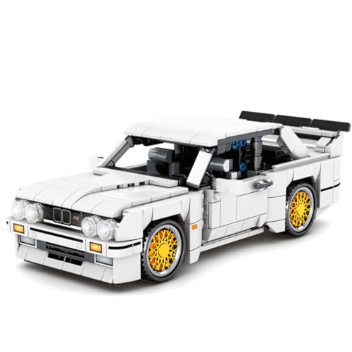 SAYN Technik Sportwagen Bausteine für BMW E30, 678 Teile Technik Pull Back Auto Rennwagen Modell, Kompatibel mit Lego Technik von Generic