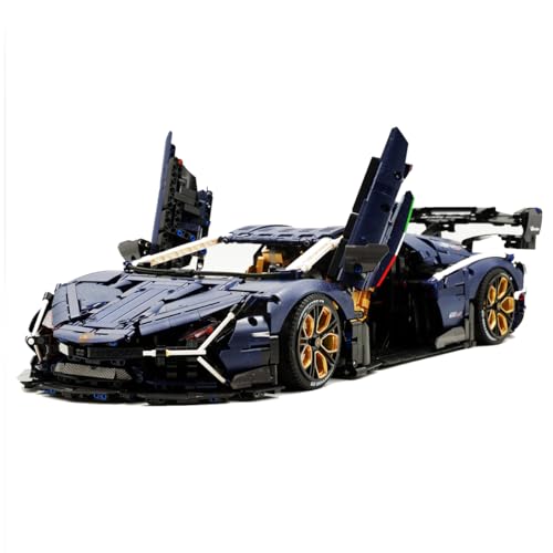 SAYN Technik Sportwagen Bausteine für Lambo Aventador SVJ, 4000+ Teile, 1/8 Technik Auto Rennwagen Modell, Kompatibel mit Lego Technik von Generic