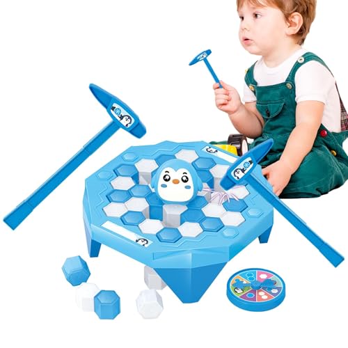 Save Penguin Break Ice Board Game - Fun Family Puzzle Toy Game, Interactive Ice Block Break -Spiel | Erhöhen Sie aufregendes Strategie -Brettspiel für Kinder und Erwachsene, Bildungsfeierspiel für Jun von Generic