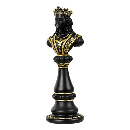 Schach-Statuen-, kreative Schach-Harz-Skulptur | Großes Spiel, König, Königin, Kriegspferd, Figur, Dekoration, Ornament für Zuhause, Büro, Arbeitszimmer von Generic