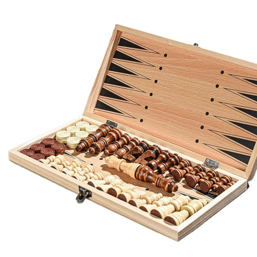 Schachbrett - 3-in-1-Multifunktionsbrett mit Schachbrett | Tragbares Spiel zum Lernen für Familienunterhaltung und Wettbewerbstraining Schachbrett - 3-in-1-Multifunktionsbrett mit Schachbrett | Tragbares Spiel zum Lernen für Familienunterhaltung und Wettbewerbstraining von Generic