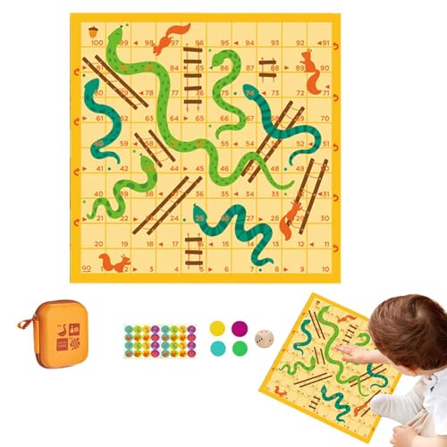 Schachbrettset, Kinder Schach Set | 2-in-1-Schach-Set mit Speicherhülle mehrere Spieler - Kinder Lernen Spielzeug Cartoon Schachbrett, Eltern-Kind-Interaktive zum Geburtstag von Generic