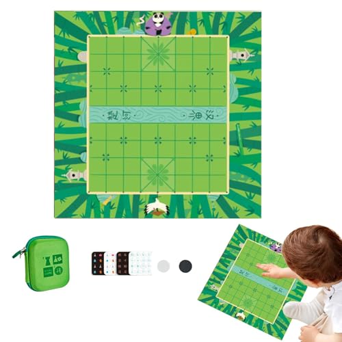 Schachbrettspiel, Schachbrett | 2-in-1-Schach-Set mit Speicherhülle mehrere Spieler,Kinder Lernen Spielzeug Cartoon Schachbrett, Eltern-Kind-Interaktive zum Geburtstag von Generic