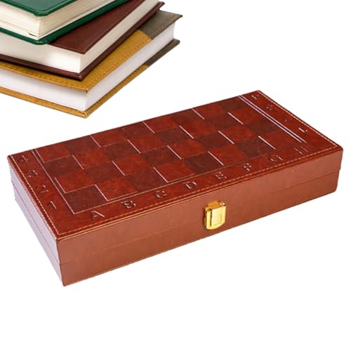 Schachbrettspiel, Schachbrettspiel aus Holz, tragbares Schachspiel mit Schachstücken, Schachspiel, klappbares Schachbrett, lustiges Spielzeug für die Fami Schachbrettspiel, Schachbrettspiel aus Holz, tragbares Schachspiel mit Schachstücken, Schachspiel, klappbares Schachbrett, lustiges Spielzeug für die Fami von Generic