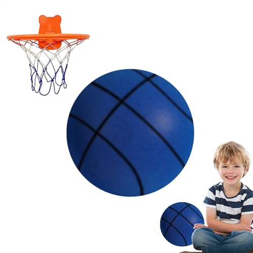 Schaumstoff-Basketball Größe 7 - Silent Indoor Dribbling Ball | Gedämpfter Trainingsball Mit Hoher Dichte, Weicher Basketball Für Leise Indoor-Übungen, Vielseitiger Schaumstoffball Für Kinder Und Erwa von Generic