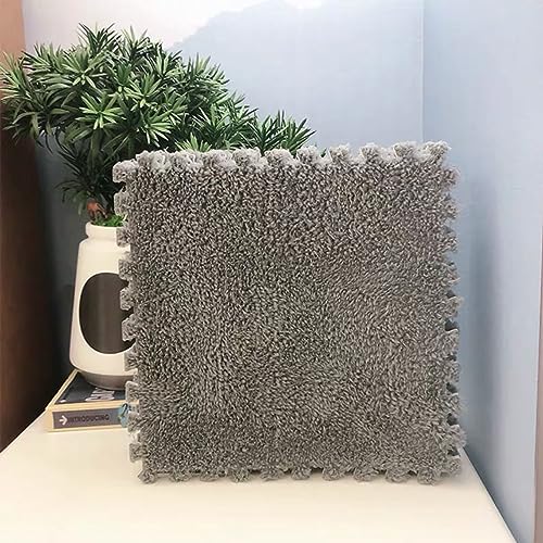 Schaumstoffmatte, 30 Stück, Plüsch-Puzzle, Bodenmatte aus Schaumstoff, Fliesen mit Rand, modularer Teppich, waschbar, ineinandergreifende Spielmatte, 30 x 30 x 12 x 0,4 cm Schaumstoffmatte, 30 Stück, Plüsch-Puzzle, Bodenmatte aus Schaumstoff, Fliesen mit Rand, modularer Teppich, waschbar, ineinandergreifende Spielmatte, 30 x 30 x 12 x 0,4 cm von Generic