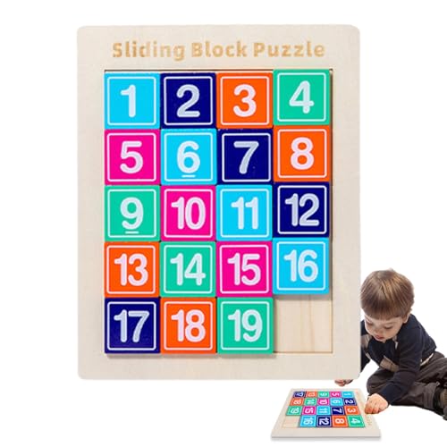 Schiebepuzzle-Brettspiel, Zahlenschiebepuzzlespiel | Rätselspiel für Kinder aus Holz,Chinesisches historisches Figuren-Puzzlespiel für Handgeschwindigkeits-Trainingsspielzeug, sicher und harmlos von Generic