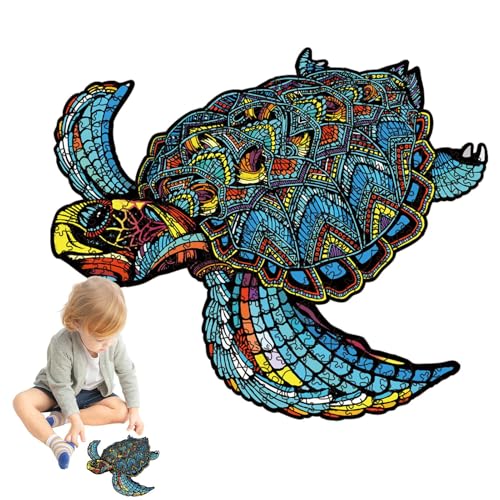 Schildkrötenpuzzle, Meeresschildkröten-Puzzle - Tiere Holzpuzzle - Coole unregelmäßige einzigartige Tierform Puzzle Kinderspielzeug für Weihnachten Thanksgiving Day Schildkrötenpuzzle, Meeresschildkröten-Puzzle - Tiere Holzpuzzle - Coole unregelmäßige einzigartige Tierform Puzzle Kinderspielzeug für Weihnachten Thanksgiving Day von Generic