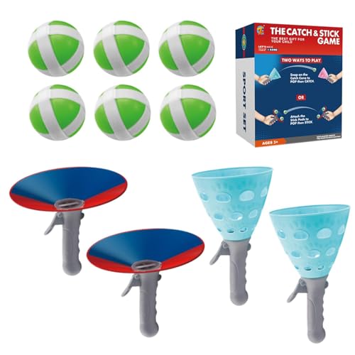 Schläger mit Handball Catch and Throw, Pop and Catch Ball Spiel für Kinder, Wurf- und Fangspiel 2 in 1 mit Paddle Fang Ball wasserdicht | Interaktive Sportspiele, Pr Spielzeug von Generic