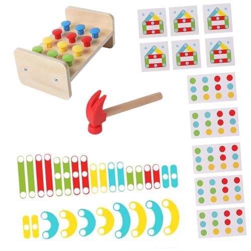 Schlagen Spielzeug mit Hammer STEM Color Cognitive für Kinder Vorschulkinder von Generic