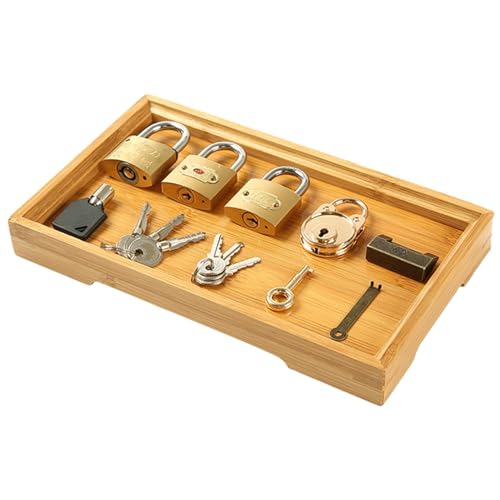 Schlüssel-Entriegelungsspielzeug-Set – Lernschloss-Set Schlüssel – Schloss und Schlüssel-Lernspielzeug | Vorbau-Lernspielzeug mit Schlössern und Schlüsseln, Lern- und montesori-Materialien aus, von Generic