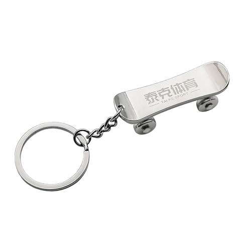 Schlüsselanhänger für Skateboard- – Nachbildung aus robustem Metall, funktionale Räder | robust und langlebig, rollt sanft, ideales Geschenk für Skate-Fans & Sammler Schlüsselanhänger für Skateboard- – Nachbildung aus robustem Metall, funktionale Räder | robust und langlebig, rollt sanft, ideales Geschenk für Skate-Fans & Sammler von Generic